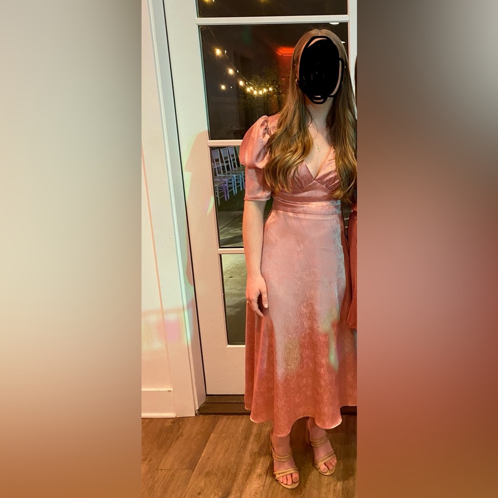 Pink midi dress